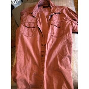 Red Head Mens‎ Button Up Shirt Long Sleeve Size Extra Large Vintage Pockets Rare